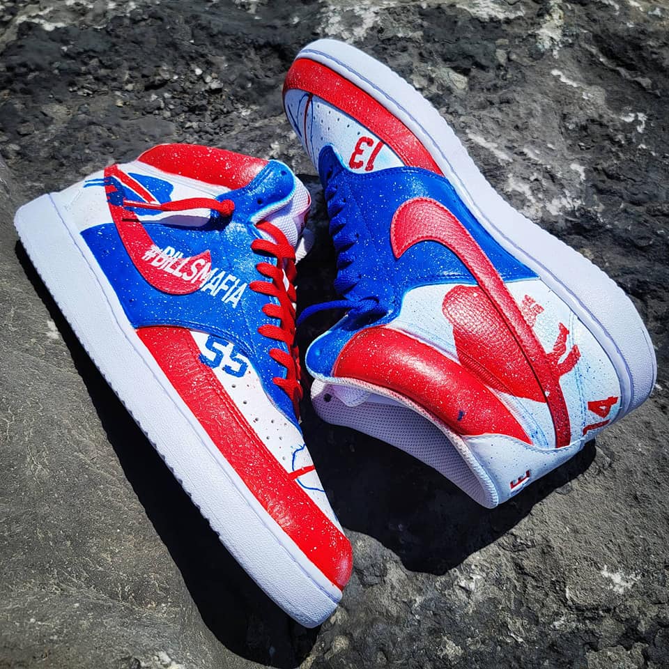 Hand Painted Buffalo Bills Custom Sneakers Sneakers Airforce 